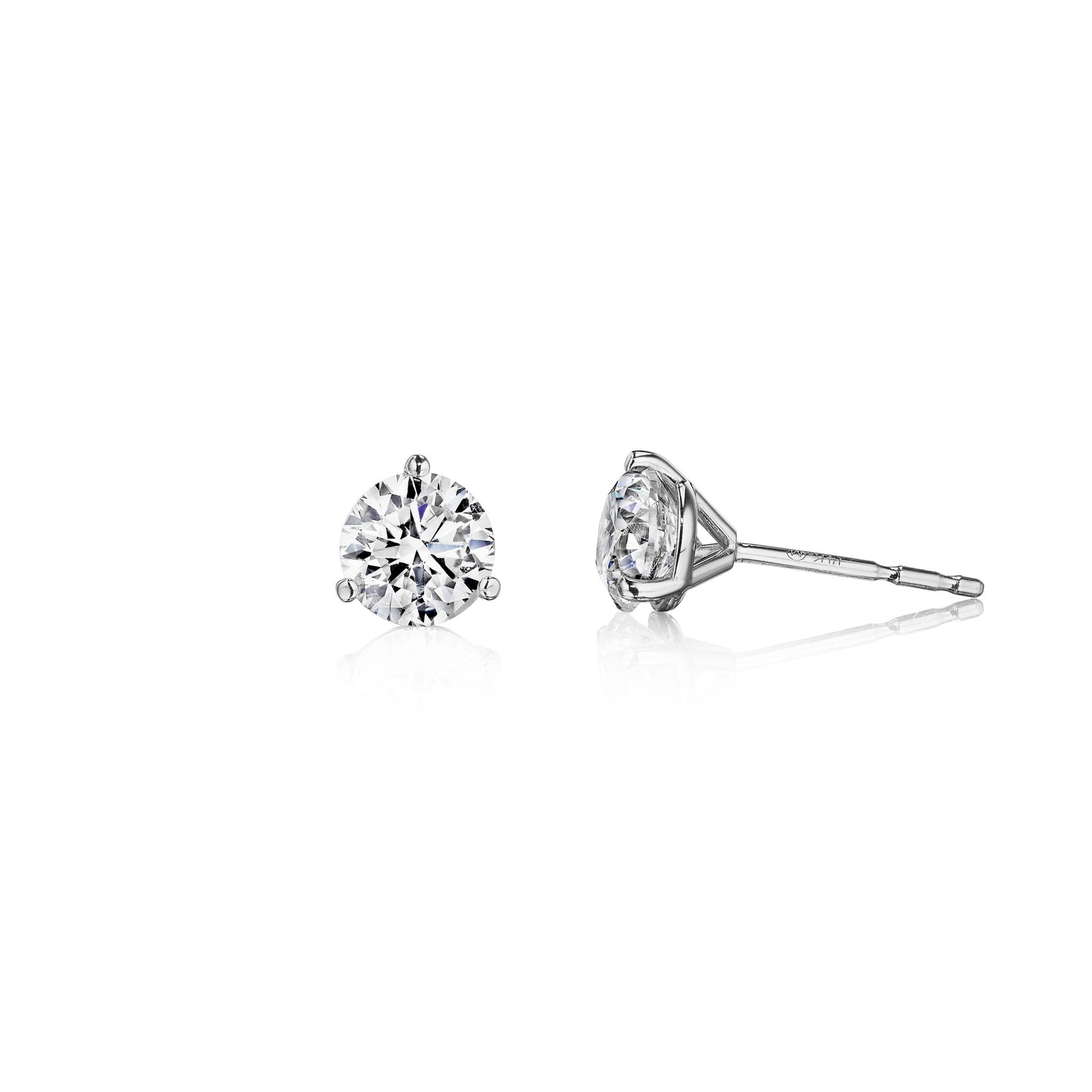 14kt White Gold 0.75ctw Natural Diamond Stud Earrings