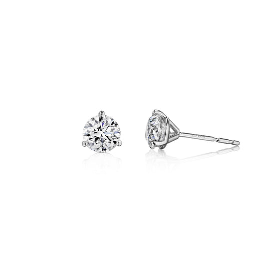 14kt White Gold 0.75ctw Natural Diamond Stud Earrings