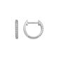 14K Diamond Huggie Hoops