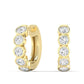 14K Lab Grown Diamond Bezelset Huggie Earrings