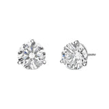14K White Gold 1.50ctw Lab Grown Diamond Stud Three-Prong Earrings