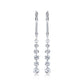 14K White Gold Lab Grown Diamond Dancer Drop Earrings