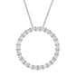 14K Diamond Circle Pendant  Dia=1.00ctw
