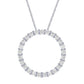 14K Diamond Circle Pendant  Dia=1.00ctw