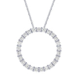 14K Diamond Circle Pendant  Dia=1.00ctw