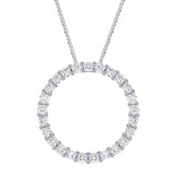 14K Diamond Circle Pendant  Dia=1.00ctw