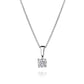 14kt White Gold 1.00ct Diamond Solitaire Pendant Necklace