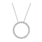 14K Diamond Circle Pendant  0.50ctw