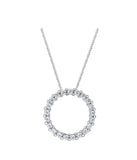 14K Diamond Circle Pendant 0.25ctw