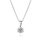 14kt White Gold Lab Grown Diamond Solitaire Necklace 0.50ctw