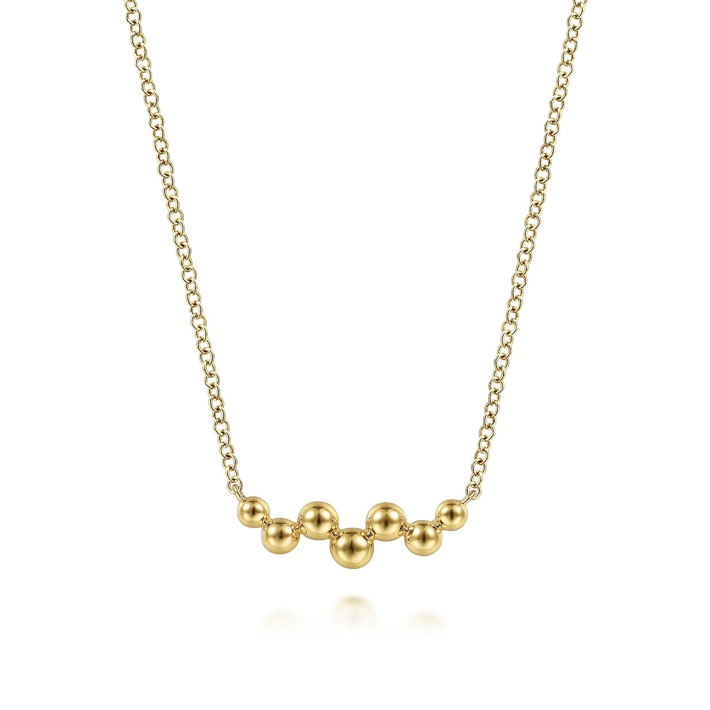 14K Yellow Gold Bujukan Diamond Cut Pendant Necklace