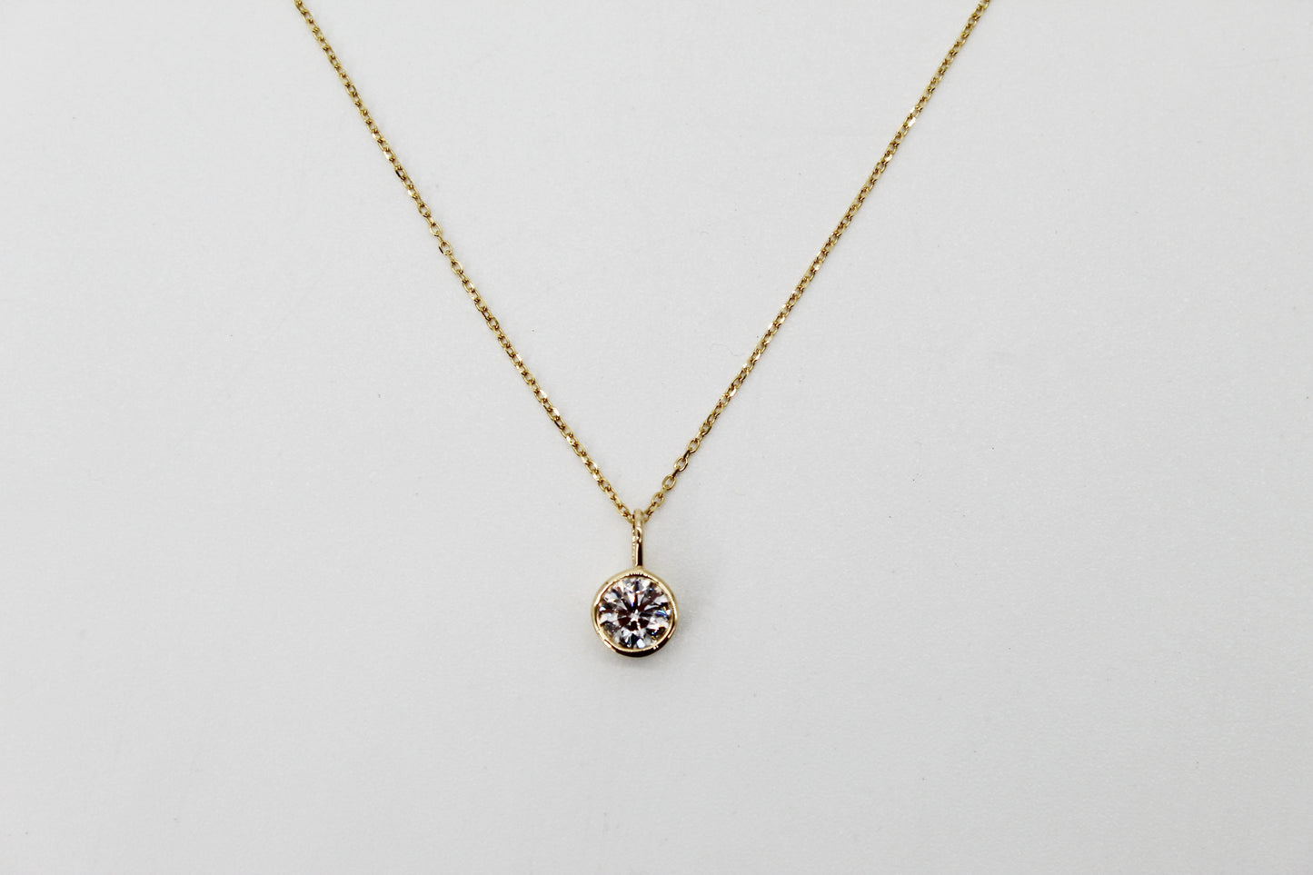0.25Ct Lab Grown Diamond Bezel Pendant