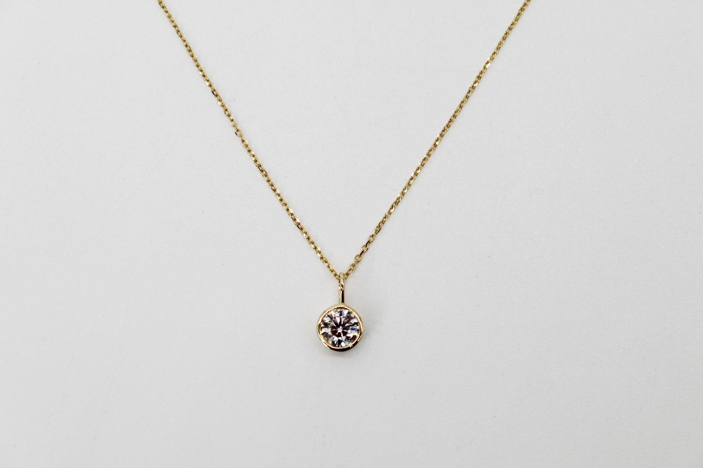 0.50Ct Lab Grown Diamond Bezel Pendant