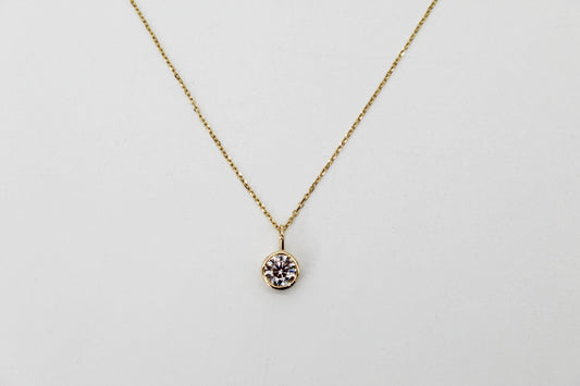 0.50Ct Lab Grown Diamond Bezel Pendant