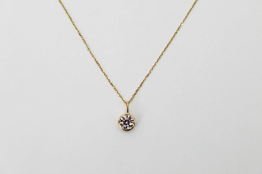 0.50Ct Lab Grown Diamond Bezel Pendant