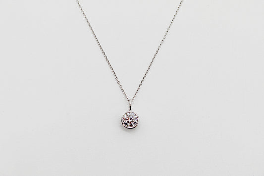 0.75Ct Lab Grown Round Brilliant Diamond Bezel Pendant