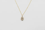 0.25Ct Lab Grown Oval Brilliant Diamond Bezel Pendant