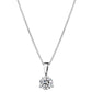 14kt White Gold Lab Grown Diamond Solitaire Necklace 0.25ctw