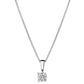 14kt White Gold 1.00ct Diamond Solitaire Pendant Necklace