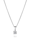 14kt White Gold 1.00ct Diamond Solitaire Pendant Necklace