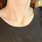 14K U Shaped Diamond Bar Pendant Necklace