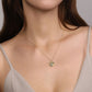 14K Yellow Gold Diamond Heart Pendant Necklace
