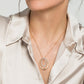 14K Yellow & White Gold Diamond Swirl Pendant Necklace