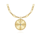 Textured Diamond Medallion Pendant Necklace