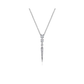 14kw Diamond Spike Pendant Necklace