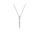 14kw Diamond Spike Pendant Necklace