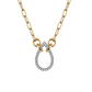 Diamond Teardrop Pendant On Paperclip Chain Necklace