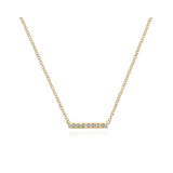 Bar Necklace 14K Yellow Gold Diamond