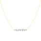 14K Yellow Gold Lab Grown Multi Shape Diamond Bar Necklace