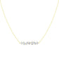 14K Yellow Gold Lab Grown Multi Shape Diamond Bar Necklace