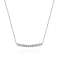 Diamond Curved Bar Necklace