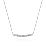 Diamond Curved Bar Necklace