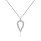 Inverted Diamond Teardrop Pendant Necklace