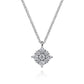 14K White Gold Floral Diamond Pendan