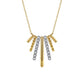 14K Two Toned Diamond Pendant Necklace