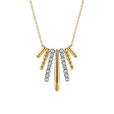 14K Two Toned Diamond Pendant Necklace