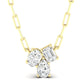 14K Multi Shaped Lab Grown Diamond Pendant Paperclip Necklace