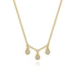 14K Yellow Gold Diamond Drop Pendant Necklace