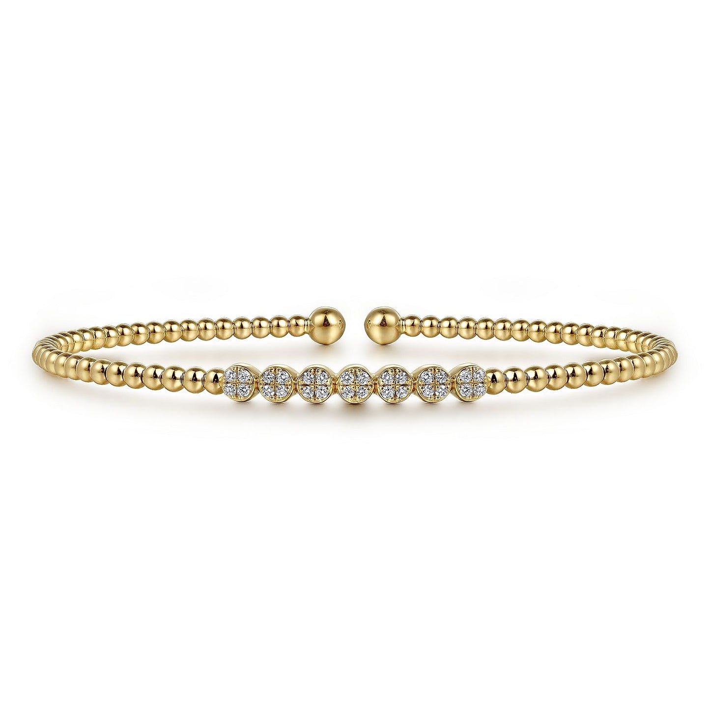 14K Pave Diamond Station Bujukan Bracelet