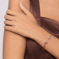 14K Yellow Gold Bujukan & Diamond Starburst Open Bangle Bracelet