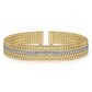 14K Yellow & White Gold Bujukan Wide Cuff Bracelet