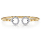 14K Yellow & White Gold Bujukan Open Diamond Circle Bangle Bracelet