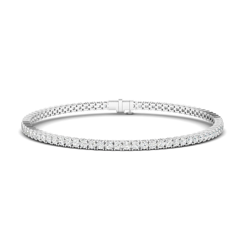 14K White Gold 2.00ctw Lab Grown Diamond Tennis Bracelet
