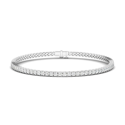 14K White Gold 2.00ctw Lab Grown Diamond Tennis Bracelet