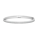 14K White Gold 2.00ctw Lab Grown Diamond Tennis Bracelet
