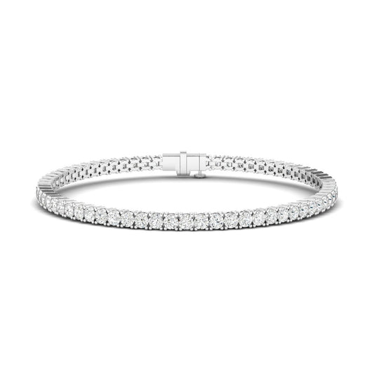 14K White Gold 3.00ctw Lab Grown Diamond Tennis Bracelet